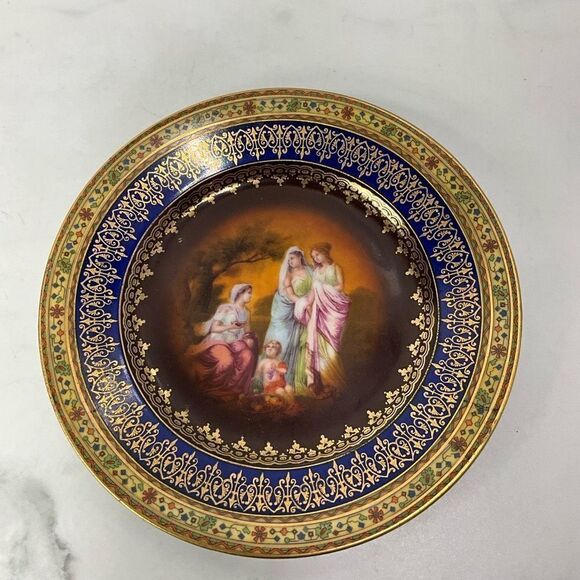 VINTAGE EPIAG D. F. Czechoslovakia Bohemian Porcelain Collector Plate - Picture 2 of 3